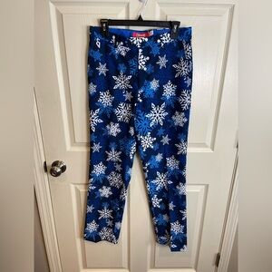 NWOT Shinesty Young Frosty Blue Snowflake Print Pants 30